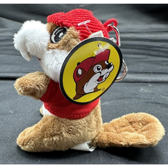 4" Buc-ee's Beaver Beanie Plush by JAAG - Brand New - Backpack Clip Key Chain - Picture 3 of 4
